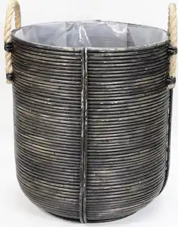 Intratuin Van der Leeden opbergmand zwart D 45 H 50 cm aanbieding