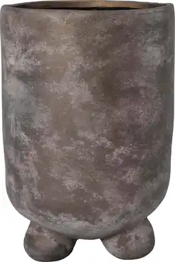 Intratuin Intratuin bloempot op poten Arris grijs D 24 H 35 cm aanbieding