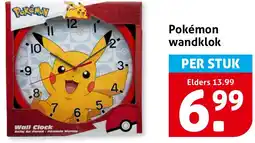 Hoogvliet Pokémon wandklok aanbieding