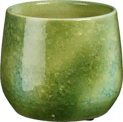 Intratuin Mica Decorations bloempot Hugo groen D 17 H 15 cm aanbieding