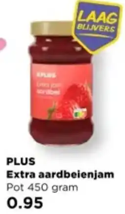 PLUS PLUS Extra aardbeienjam aanbieding