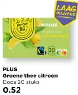 PLUS PLUS Groene thee citroen aanbieding