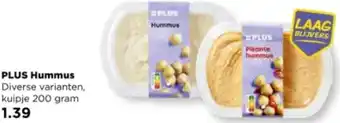 PLUS PLUS Hummus aanbieding