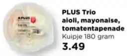 PLUS PLUS Trio aioli, mayonaise, tomatentapenade aanbieding