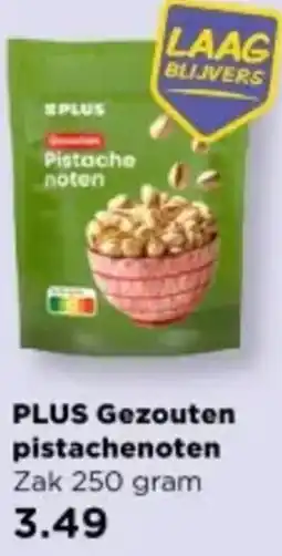 PLUS PLUS Gezouten pistachenoten aanbieding