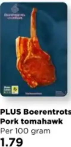 PLUS PLUS Boerentrots Pork tomahawk aanbieding