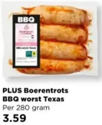 PLUS PLUS Boerentrots BBQ worst Texas aanbieding