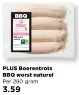 PLUS PLUS Boerentrots BBQ worst naturel aanbieding
