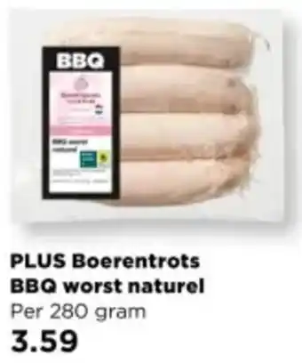PLUS PLUS Boerentrots BBQ worst naturel aanbieding