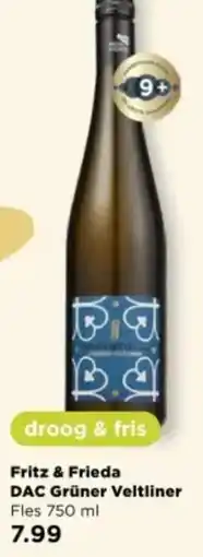 PLUS Fritz & Frieda DAC Grüner Veltliner aanbieding
