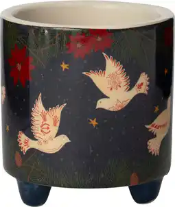 Intratuin Intratuin bloempot op poten Yudi blauw D 7,3 H 7,7 cm aanbieding