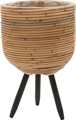 Intratuin Intratuin plantenmand op poten naturel 30 x 30 x 48 cm aanbieding