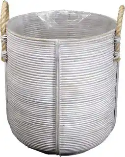 Intratuin Van der Leeden opbergmand wit D 30 H 40 cm aanbieding