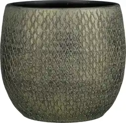 Intratuin Mica Decorations bloempot Madeira groen D 28 H 28 cm aanbieding