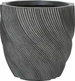 Intratuin Bloempot Jade antraciet D 32 H 32 cm aanbieding
