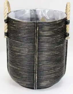 Intratuin Van der Leeden opbergmand zwart D 40 H 45 cm aanbieding