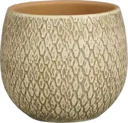 Intratuin Mica Decorations bloempot Madeira crème D 18 H 18 cm aanbieding