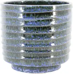 Intratuin Bela Arte bloempot Gliss blauw D 24 H 22 cm aanbieding