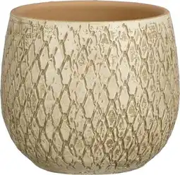 Intratuin Mica Decorations bloempot Madeira crème D 14 H 14 cm aanbieding