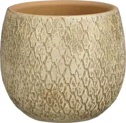 Intratuin Mica Decorations bloempot Madeira crème D 16 H 16 cm aanbieding