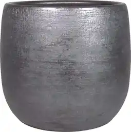 Intratuin Bela Arte bloempot Mira zwart D 34 H 31 cm aanbieding