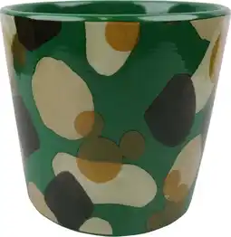 Intratuin Disney bloempot Mickey en Vrienden logo groen D 8,5 H 11 cm aanbieding
