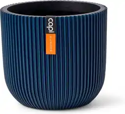 Intratuin Capi Europe bloempot Groove blauw D 17,2 H 15,3 cm aanbieding