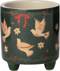 Intratuin Intratuin bloempot op poten Yudi groen D 7,3 H 7,7 cm aanbieding