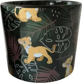 Disney bloempot Leeuwenkoning zwart D 8,5 H 11 cm aanbieding bij Intratuin