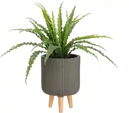 Intratuin Mica Decorations bloempot op poten Nuovo bruin D 24 H 35 cm aanbieding