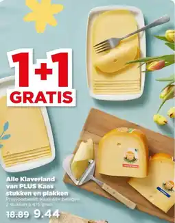 PLUS Alle Klaverland van PLUS Kaas stukken en plakken aanbieding