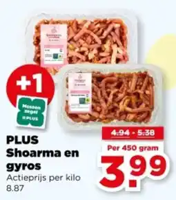 PLUS Plus shoarma en gyros aanbieding