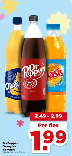 PLUS Dr. Pepper, Orangina en Oasis aanbieding
