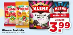 PLUS Klene en Fruittella aanbieding