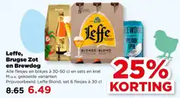 PLUS Leffe, Brugse Zot en Brewdog aanbieding
