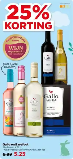 PLUS Gallo en Barefoot aanbieding