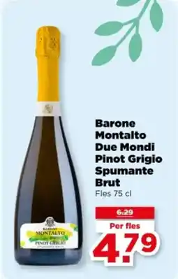 PLUS Barone Montalto Due Mondi Pinot Grigio Spumante Brut aanbieding