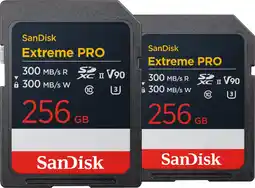 Coolblue SanDisk MicroSDXC Extreme 256GB 130MB/s Duo Pack aanbieding