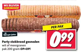 Nettorama Party Stokbrood Gesneden aanbieding