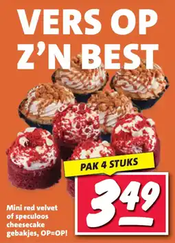 Nettorama Mini Red Velvet of Speculoos Cheesecake Gebakjes aanbieding