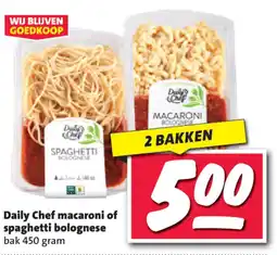 Nettorama Daily Chef macaroni of spaghetti bolognese aanbieding