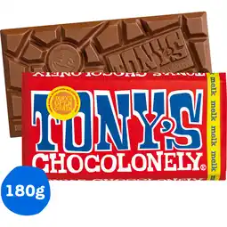 Jumbo Tony's Chocolonely Melk Chocolade reep 180 g aanbieding