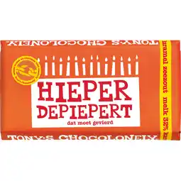 Jumbo Tony's Chocolonely Hieper de Piepert Melk Karamel Zeezout 180 g aanbieding