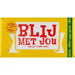 Jumbo Tony's Chocolonely Melkchocolade reep Noga - Blij met jou! aanbieding
