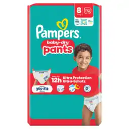 Jumbo Pampers Baby-Dry Pants Maat 8, 16 Luierbroekjes aanbieding