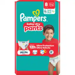 Jumbo Pampers Baby-Dry Pants Maat 8, 16 Luierbroekjes aanbieding