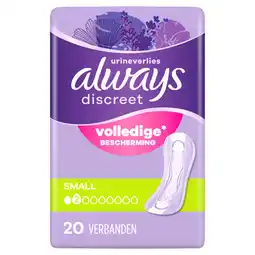 Jumbo Always Discreet Verband Voor Urineverlies 20 Stuks aanbieding