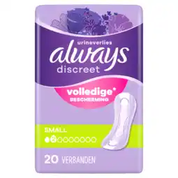 Jumbo Always Discreet Verband Voor Urineverlies 20 Stuks aanbieding
