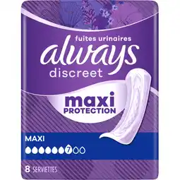 Jumbo Always Discreet Maxi Verband Voor Urineverlies aanbieding