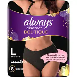 Jumbo Always Discreet Boutique Zwart Broekjes Voor Urineverlies aanbieding